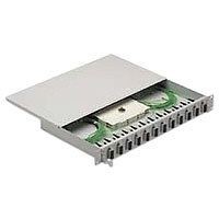 LWL-Patchpanel Spleisbox,19&quot;, 6xSC-Duplex, 50/125um, ausziehbar, Pigtails abgesetzt,