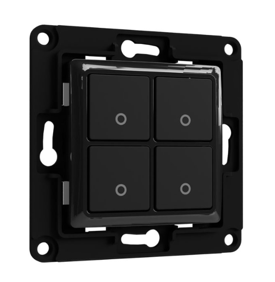 Shelly · Accessoires · &quot;Wall Switch 4&quot; · bouton-poussoir mural 4 positions · noir
