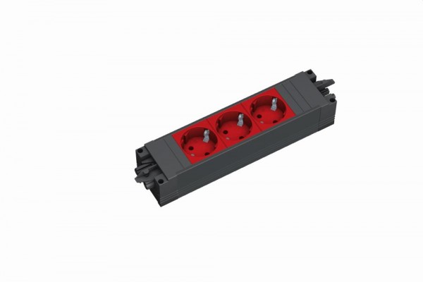 Bachmann STEP BASE, Steckdose, 3xDosen(CEE7)rot-&gt;2x(GST18),