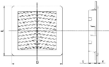 Vertiv(Knürr) zub. Ein/Austrittfilter 250x250 RAL7035