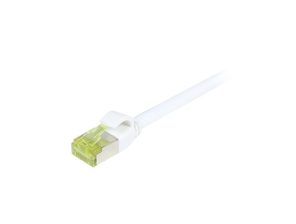 Patchkabel RJ45, CAT6A 500Mhz,10m, weiss, S/FTP, slimline rund d=4,5mm, TPE/LSZH(Superflex), AWG28, mit CAT7 Rohkabel, Synergy 21