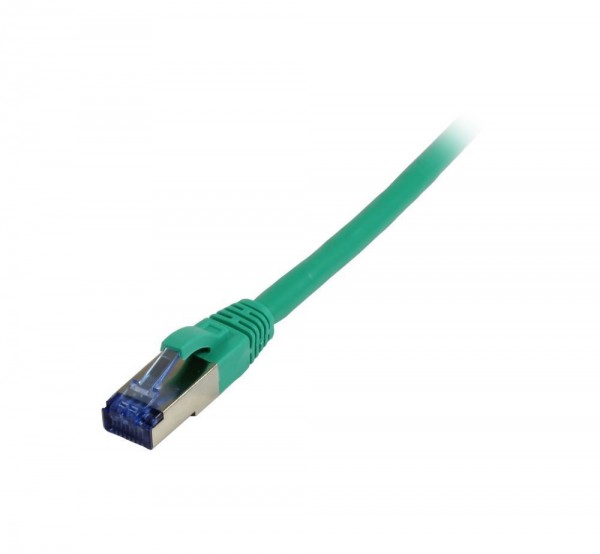 Patchkabel RJ45, CAT6A 500Mhz, 15m, grün, S-STP(S/FTP), TPE/LSZH(Superflex), AWG26, Synergy 21