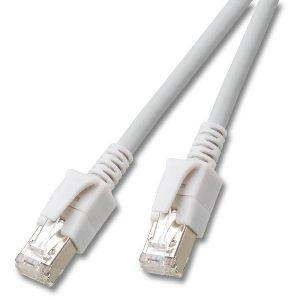 Patchkabel RJ45, CAT6A 500Mhz, 15m, weiss; S-STP(S/FTP); VC LED in den Steckern!,