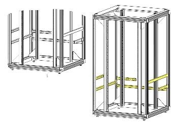 Vertiv(Knürr) zub.C-Profilschiene T 800, L655, 4-Pack, Einbauposition 1,