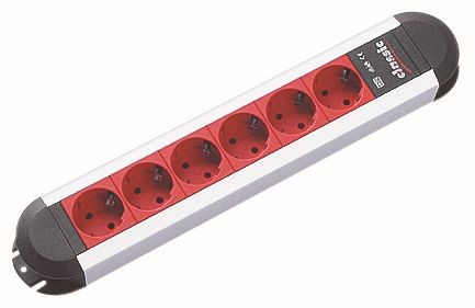 Bachmann Tischsteckdose, 6xDosen(CEE7)-&gt;Stecker(CEE7), 2m, EDV, PRIMO,