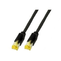Patchkabel RJ45, CAT6A 500Mhz, 1.0m, schwarz, S-STP(S/FTP), PUR(Industrie), AWG26, mit CAT7 Rohkabel,