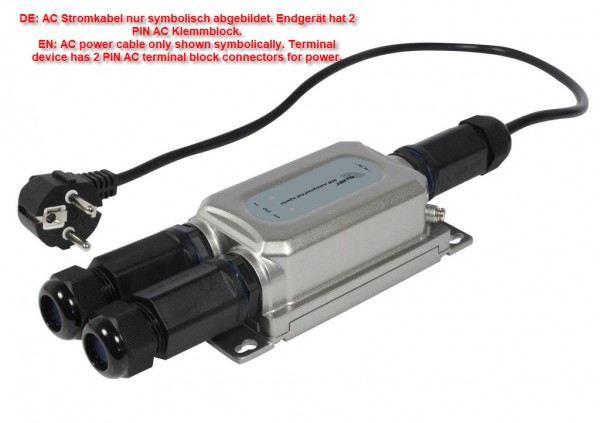 ALLNET Injecteur PoE extérieur IEEE802.3bt (15,4W/30W/60W)