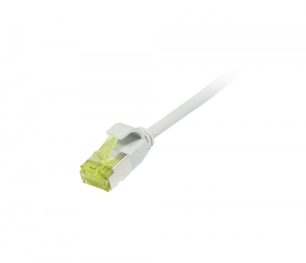 Patchkabel RJ45, CAT6A 500Mhz, 0.5m, grau, U/FTP, slimline rund d=3,8mm, TPE/LSZH(Superflex), AWG32, mit CAT7 Rohkabel, Synergy 21