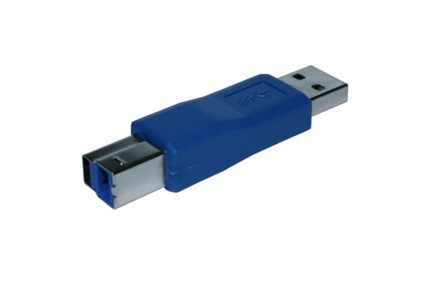 Kabel USB, zbh. Adapter, A(St) => B(St), USB3.0, blau,