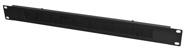 ALLNET 19"zbh. Kabeldurchführungsplatte, 1HE, Metall, Schwar
