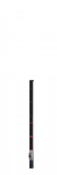 Bachmann PDU, Steckdosen, 24xDosen(C13)+4x(C19)-&gt;1ph Zuleitung 3,0m CEE 32A Stecker Blau, BN0500,