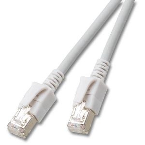 Patchkabel RJ45, CAT6A 500Mhz, 10m, grau; S-STP(S/FTP); VC LED in den Steckern!,