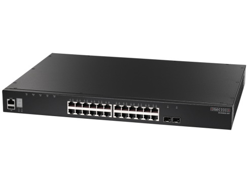 Edgecore Switch L3 24 x GE + 2 x 10G SFP+ ports + 1 x expansion slot (for dual 10G SFP+ ports) fan-less, ECS4620-28T