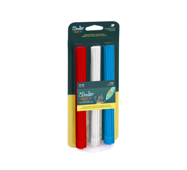 3Doodler Filament / Start+ / 75 / rot, weiß, blau / &quot;Stars &amp; Stripes Mix&quot;