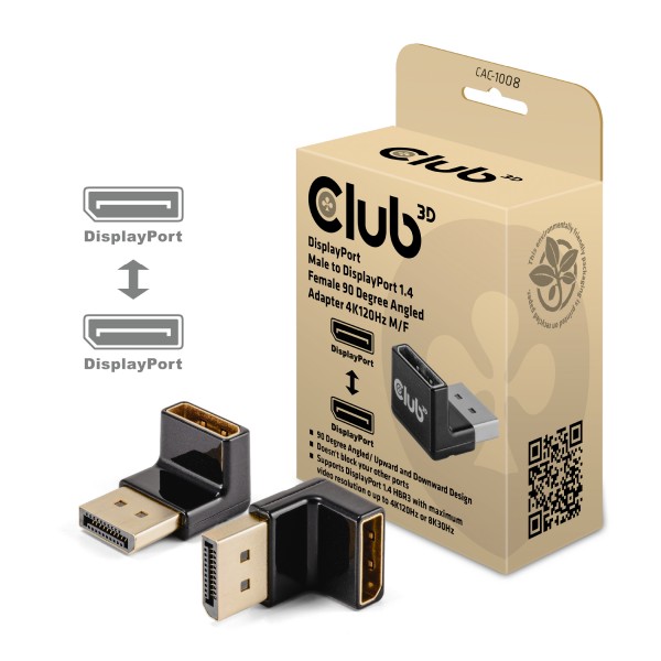 Adapter DisplayPort =&gt; DisplayPort *Club3D* - 90°