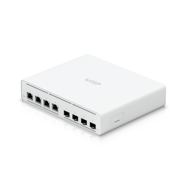 Ubiquiti Switch full managed Layer2 8 Port - 4x 2,5 GbE - PoE Budget 160 Watt - 4x 27V Passive-PoE - 4x SFP+ - Desktop - Fanless - UISP - UISP-S-Plus