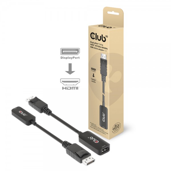 Adapter DisplayPort 1.4 =&gt; HDMI *Club 3D* 4K120Hz/8K60Hz HDR aktiv