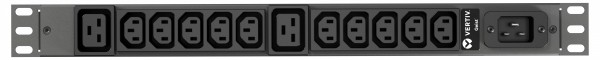 Vertiv(Knürr), Geist Rack PDU, elementary, 1U, input IEC 60320 C20 power inlet 230V 16A, (10)C13 (2)C19