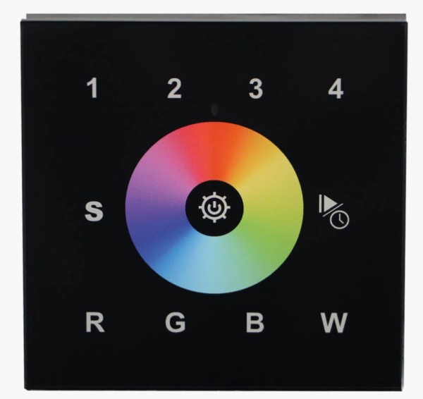 Synergy 21 LED Controller EOS 03 DMX RGB-W Wandtaster Touch schwarz