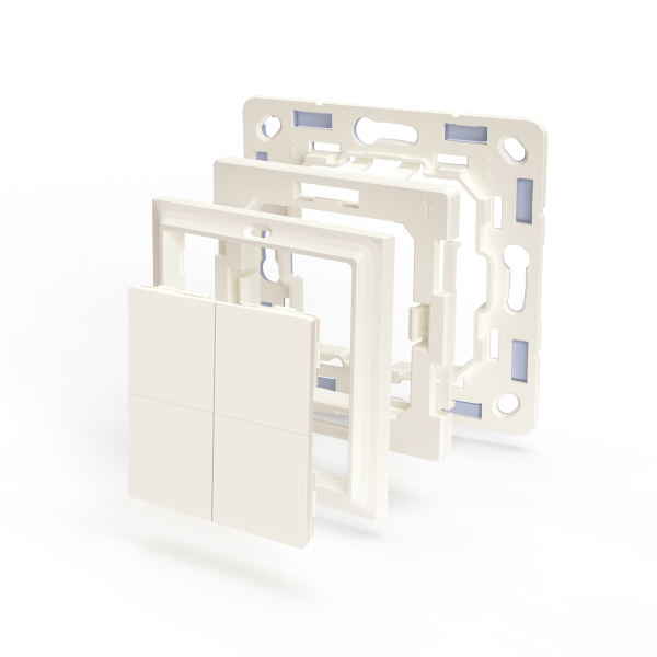 Shelly - Accessoires Plug &amp; Play - &quot;BLU Wall Switch 4 Adapter Legrand &amp; Shelly&quot; - Blanc
