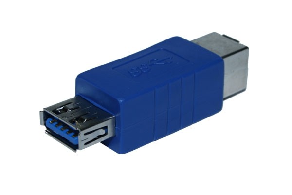 Kabel USB, zbh. Adapter, A(Bu) => B(Bu), USB3.0, blau,