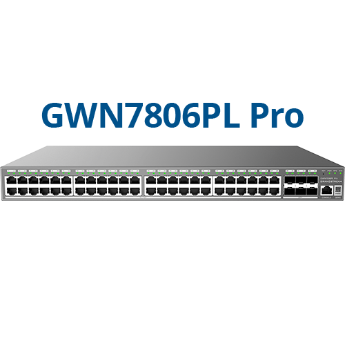 Grandstream GWN7806PL PRO ? Enterprise Layer 2++ Managed Switch ? 48× Gigabit RJ45 (PoE/PoE+) + 6× Gigabit SFP+