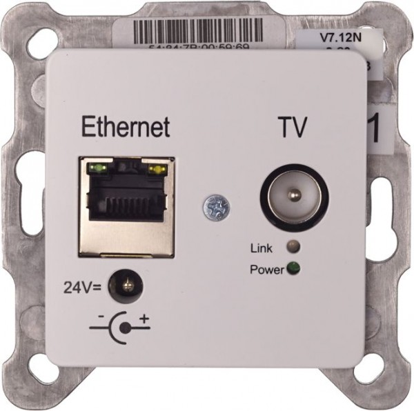 ALLNET Point-to-Point Coax 8 Port Master Chassis/Amplifier EOC 100 zbh. EOC G.hn flush-mounted box/through box &quot;ALL-GHN108S-100-UP socket