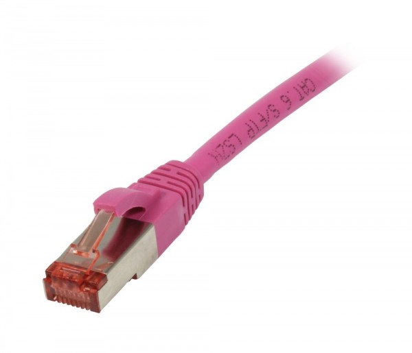 Patchkabel RJ45, CAT6 250Mhz, 0.5m magenta, S-STP(S/FTP), LSZH, Synergy 21,