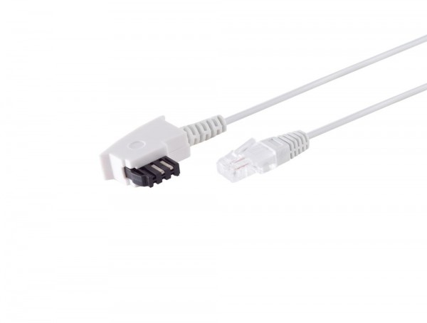 Kabel TK TAE 0.5m, TAE-F/RJ45, Weiss