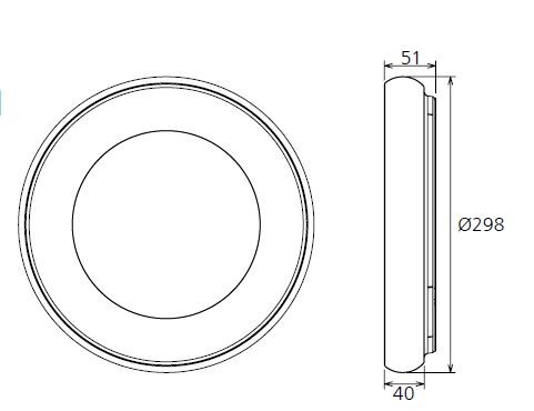 Synergy 21 LED round light Donut nw black 25w