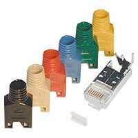 TP-Stecker STP Hirose,CAT5e(TM11), 50-PACK,schwarz, incl.Tülle/Einführhilfe