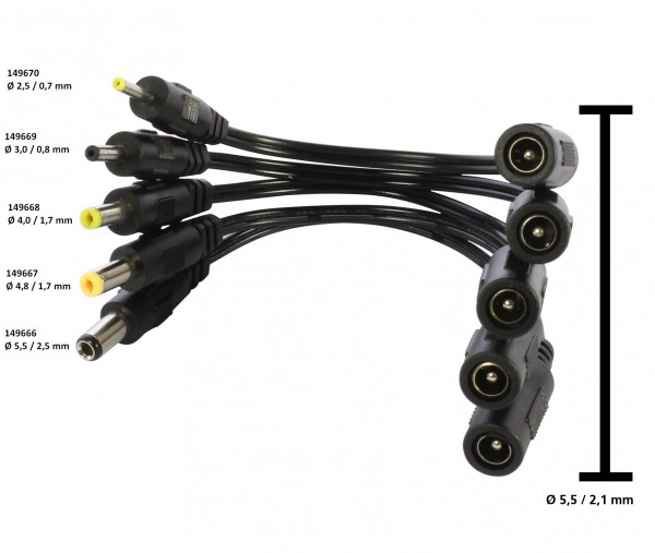ALLNET bloc d?alimentation de rechange zbh. Adaptateur DC jack -&gt; DC plug 5.5/2.1mm -&gt; 2.5/0.7mm