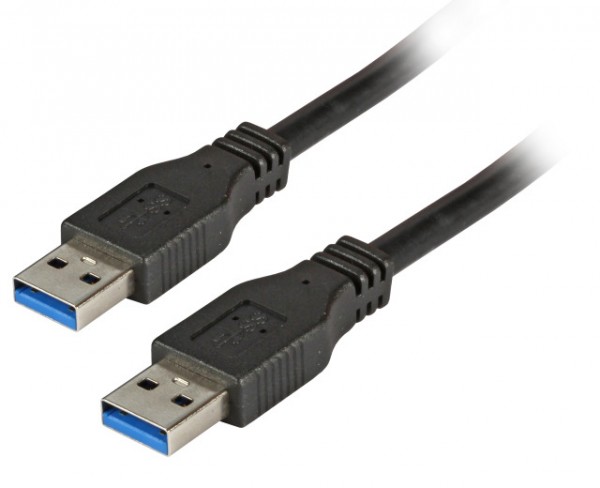Kabel USB, A(St) => A(St), 1.0m, USB3.0, schwarz, Premium,