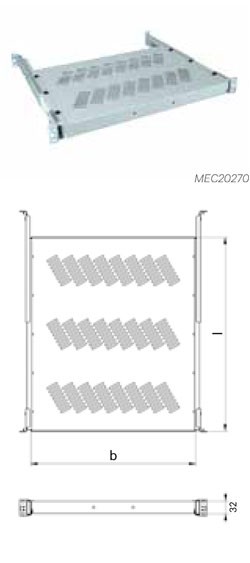 Knürr(Vertiv) Schrank gzub.Zwischenboden,T800,fest, t=565,Lichtgrau