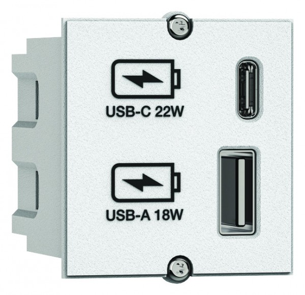 Bachmann zbh. USB A&amp;C Charger Custom Modul, CM, 22Watt, weiss,