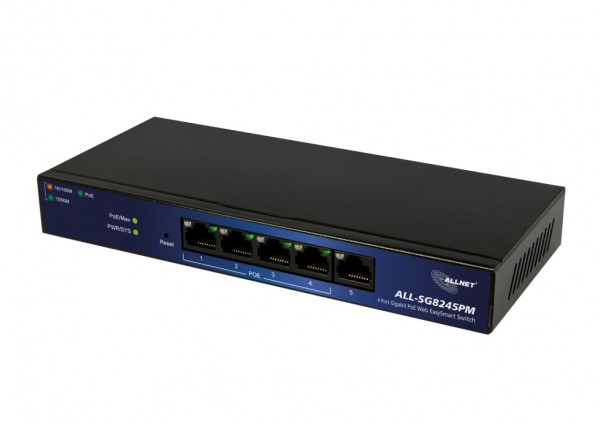 ALLNET ALL-SG8245PM / commutateur Gigabit 5 ports géré, 4x P