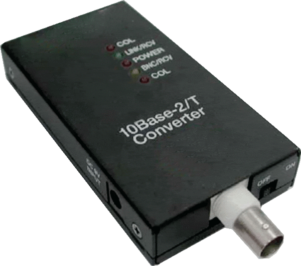 ALLNET Convertisseur de média 10BASE-T/10BASE2 vers BNC &quot;ALL0500v3&quot; DC 12VDC