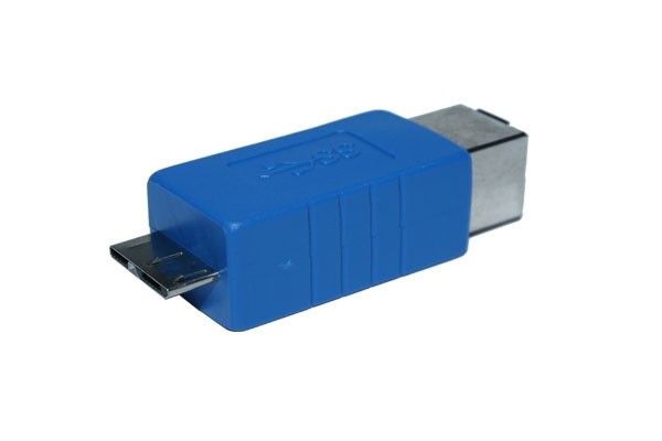 Kabel USB, zbh. Adapter, B(Bu) => B-Micro(St), USB3.0, blau,