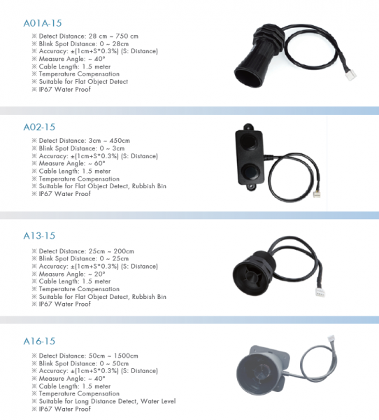 DRAGINO · Sensor · LoRa · A13-15 Ultrasonic Probe for LDDS04