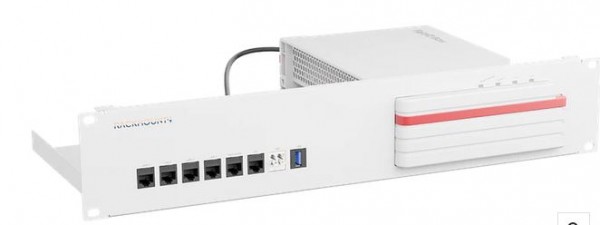 Rackmount.IT, Rack Mount Kit for AVM FRITZ!Box 5690 Pro, UTP(ungeschirmte) Kupplung/Patchkabel, 2HE/19&quot;,