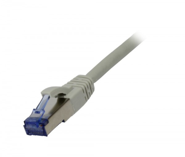 Patchkabel RJ45, CAT6A 500Mhz, 0.25m, grau, S-STP(S/FTP), Sy