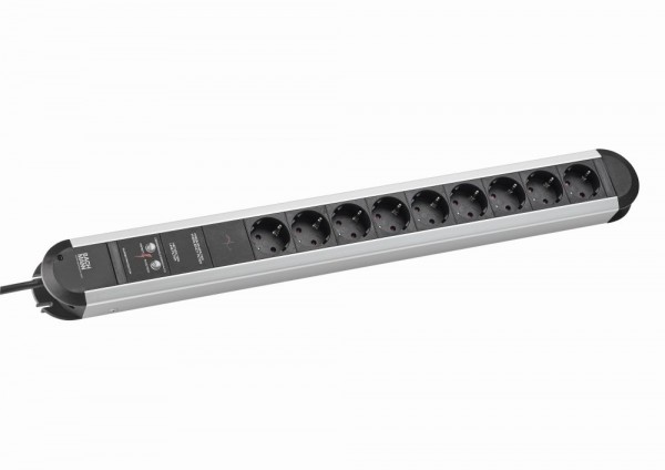 Bachmann Tischsteckdose, 9xDosen(CEE7)-&gt;Stecker(CEE7), ÜSS/NF, 2m, PRIMO,