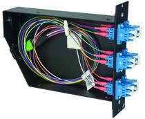 Telegärtner LWL, FanOut-Modul with 6xLC D MM aqua, OM3