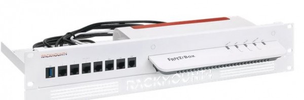 Rackmount.IT, Rack Mount Kit for AVM FRITZ!Box 6660 Cable [serials L/M]/6890 LTE/7590, UTP(ungeschirmte) Kupplung/Patchkabel, 1,3HE/19&quot;,