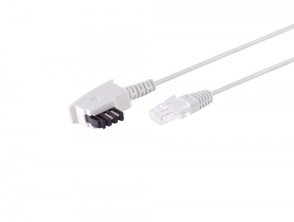 Kabel TK TAE 20m, TAE-F/RJ45, Weiss