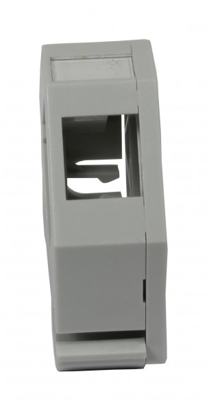 Dosen TP,DIN-Rail(Hutschiene), CAT6A, 1-fach, Keystone Modul Slim-line/Komponent getestet, ABS, Synergy 21,