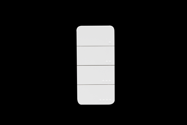 Shelly - Plug &amp; Play - « Blu RC Button 4 » - Télécommande avec support magnétique - 4 directions - 16 actions - Blanc