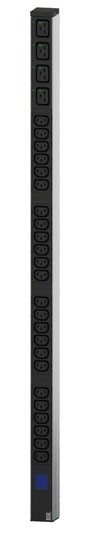 Bachmann PDU, Steckdosen, 24xDosen(C13)+4x(C19)-&gt;1ph Zuleitung 3,0m CEE 16A Stecker Blau, BN0500,