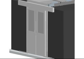 Vertiv(Knürr) SmartAisle Schiebetür GB1200 H2000, Schwarz,