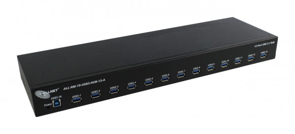 ALLNET USB 3.0 -&gt; USB3.1(13x), 19&quot; 1HE, 13 Port Hub
